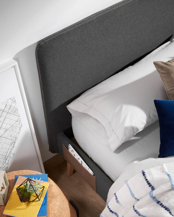 Cabecero desenfundable Dyla negro para cama de hasta 150 cm FSC Mix Credit