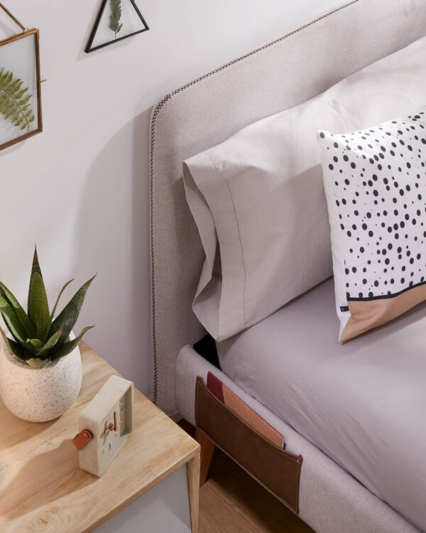 Funda cama Dyla beige para colchón de 150 x 190 cm