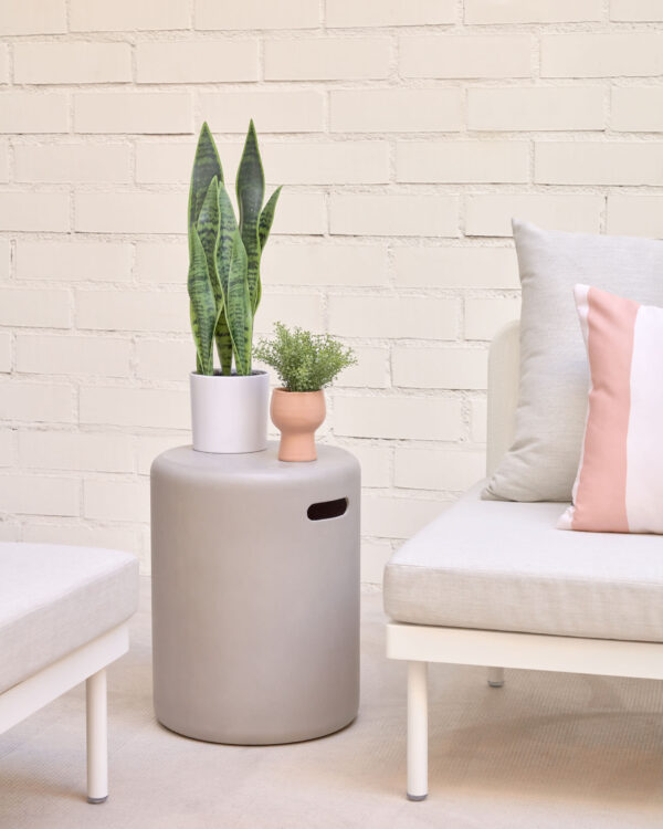 Planta artificial Sansevieria con maceta blanco 55 cm