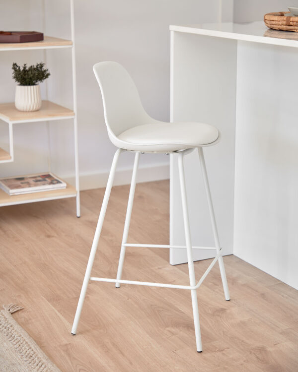 Taburete Brighter blanco altura 65 cm
