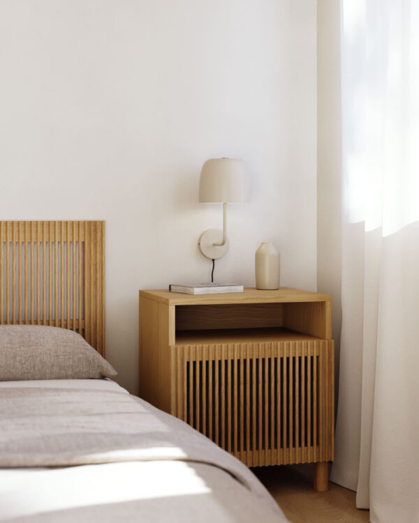 Aplique Alish de metal con acabado pintado beige
