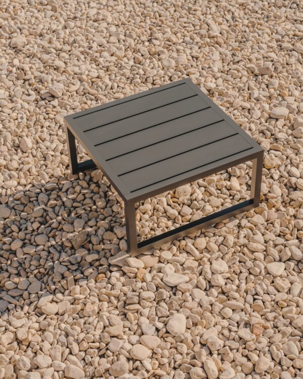 Mesa auxiliar 100% exterior Comova de aluminio verde 60 x 60 cm