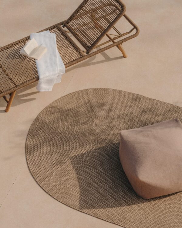 Alfombra ovalada Rodhe 100% PET beige 160 x 230 cm
