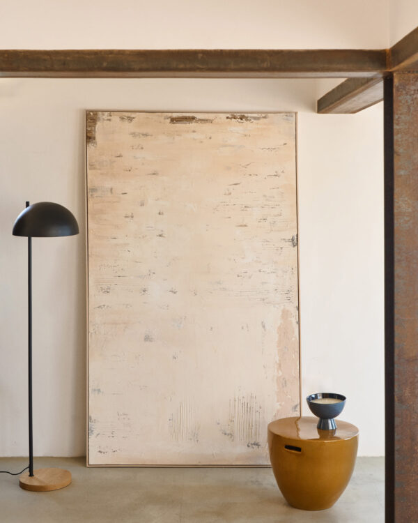 Cuadro abstracto Silpa beige claro 200 x 120 cm