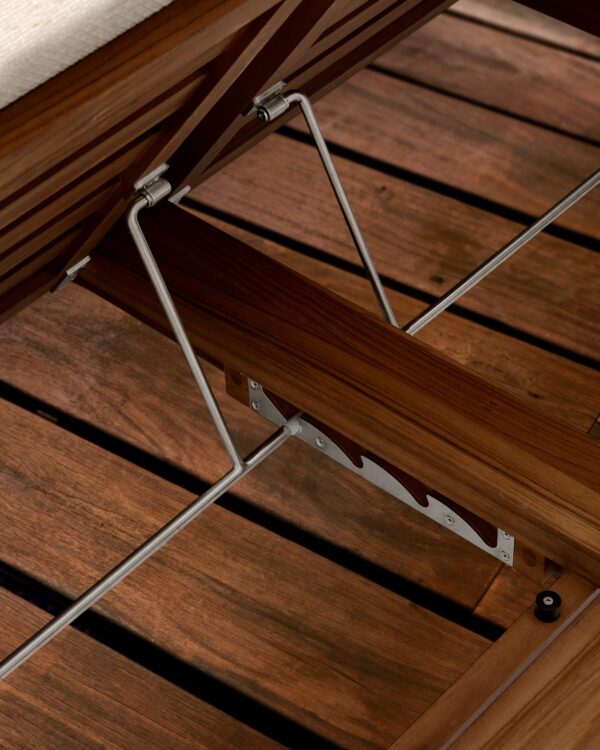 Tumbona doble Turqueta de madera maciza de teca FSC 100%