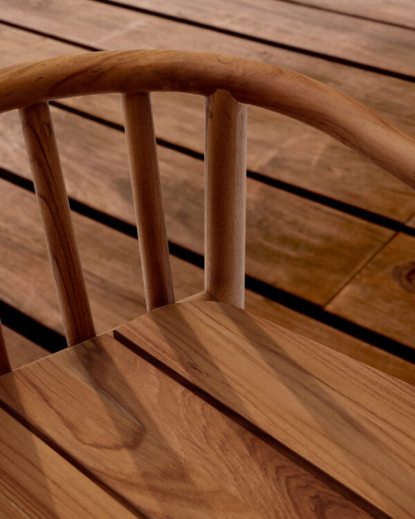 Taburete de exterior Turqueta de madera maciza de teca FSC 100% altura 65 cm