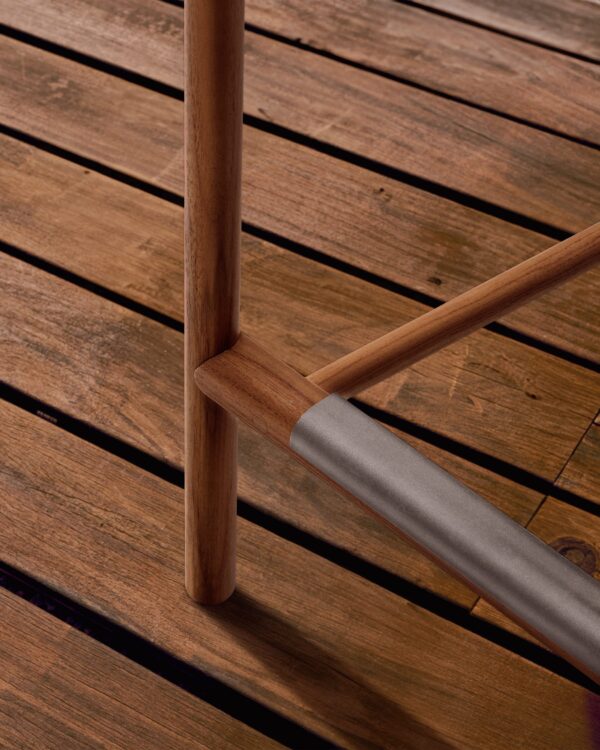 Taburete de exterior Turqueta de madera maciza de teca FSC 100% altura 65 cm