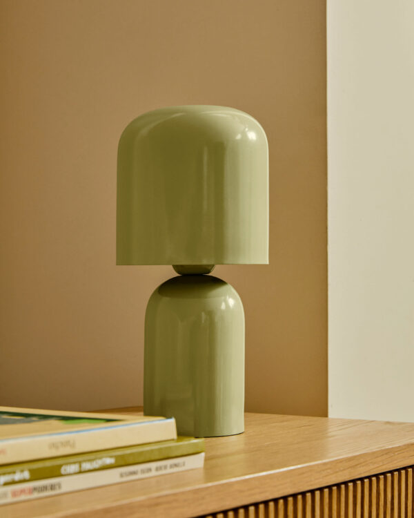 Lámpara de mesa Monze de metal pintado verde claro