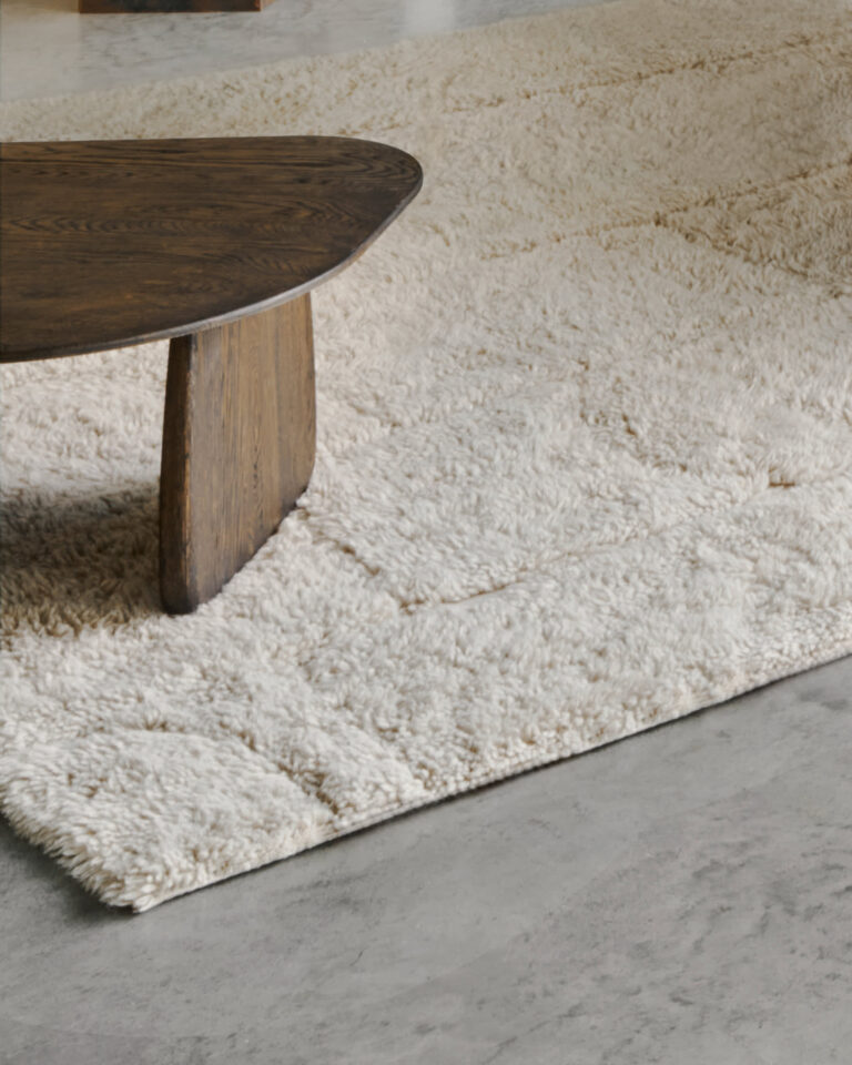 Alfombra Nak jacquard de lana crudo 200 x 300 cm