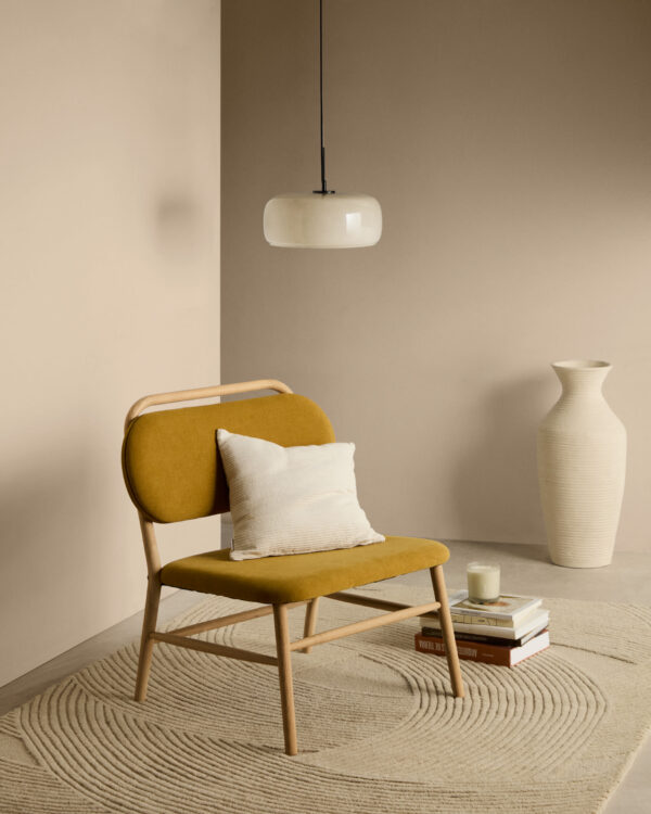 Funda de cojín Minec 100% algodón beige 45 x 45 cm