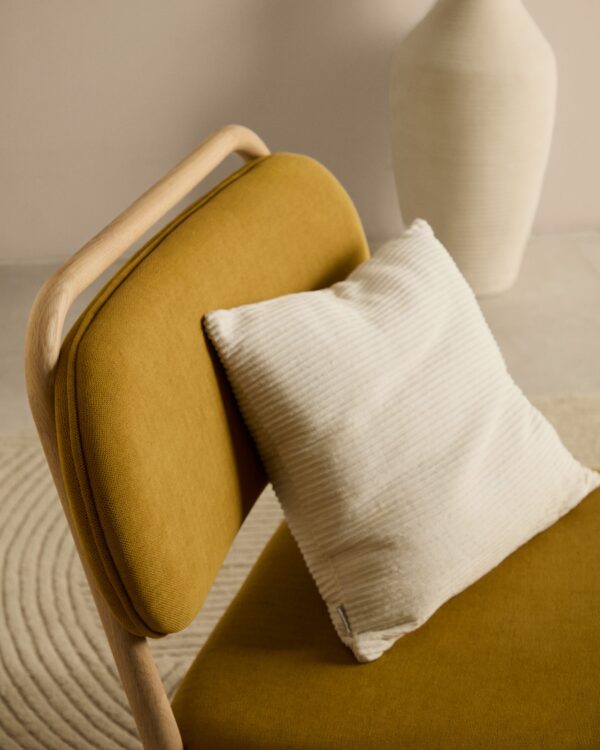 Funda de cojín Minec 100% algodón beige 45 x 45 cm