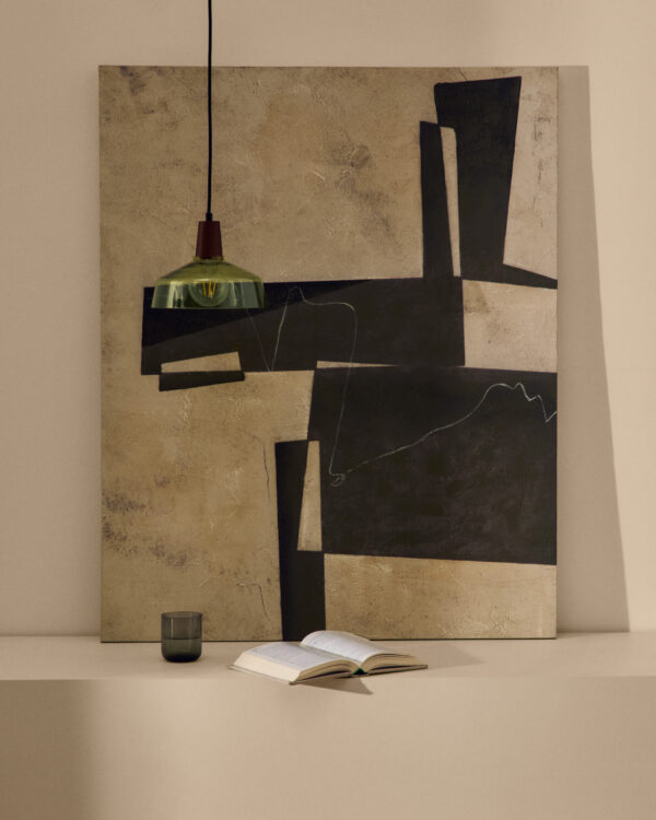 Lienzo abstracto Fida verde 118 x 94 cm