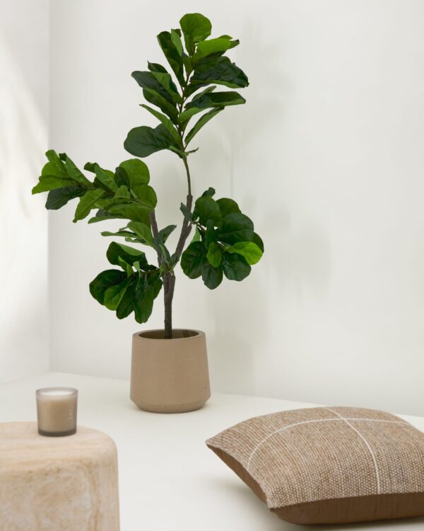 Planta artificial Ficus con maceta negro 150 cm