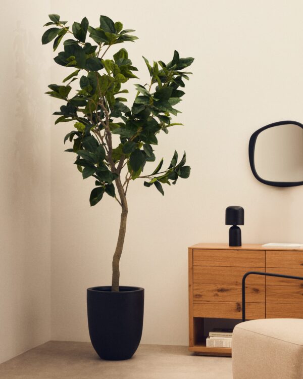 Árbol artificial Ficus con maceta negra 210 cm