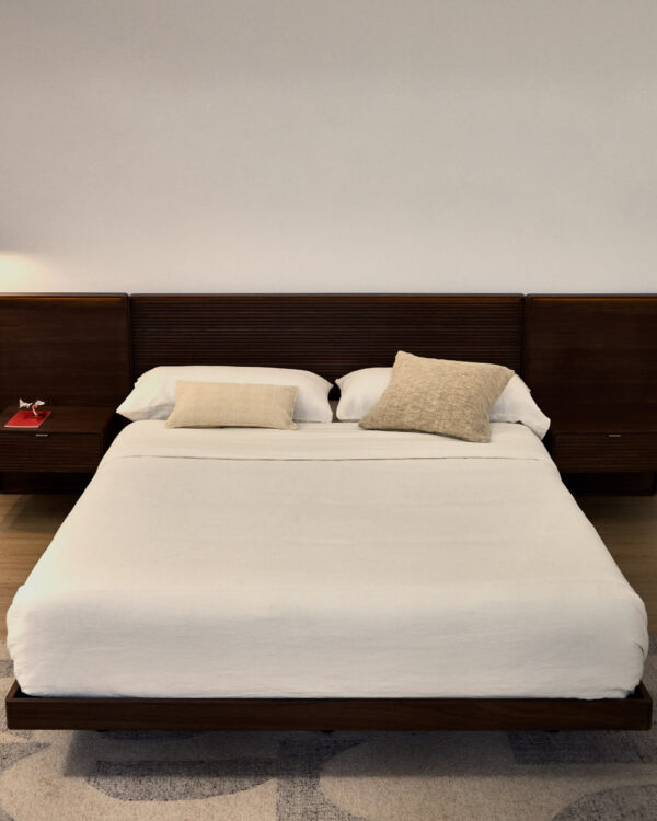 Set Simmel fundas nórdica y de almohadas de mezcla de lino color crudo para cama de 180 cm