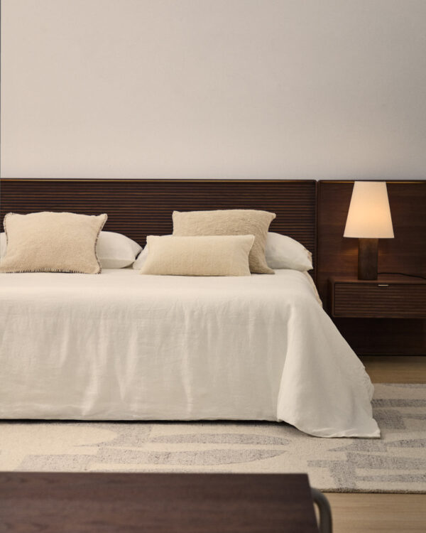 Set Simmel fundas nórdica y de almohadas de mezcla de lino color crudo para cama de 180 cm