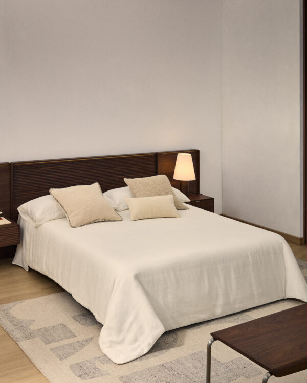 Set Simmel fundas nórdica y de almohadas de mezcla de lino color crudo para cama de 150 cm