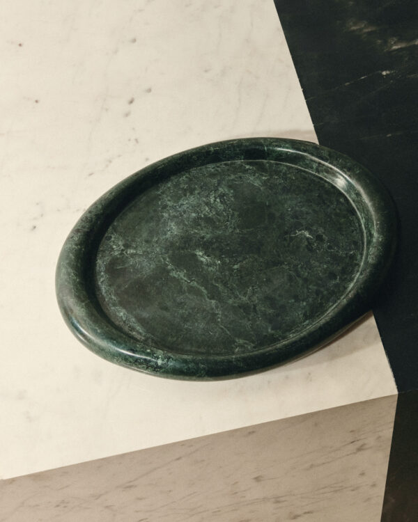 Bandeja Lenorel de mármol verde 30 x 23 cm