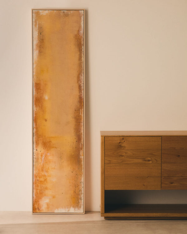 Cuadro abstracto Selnar amarillo 182 x 47 cm