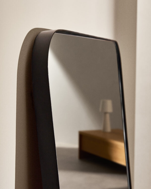 Espejo Marco de metal negro 30 x 100 cm
