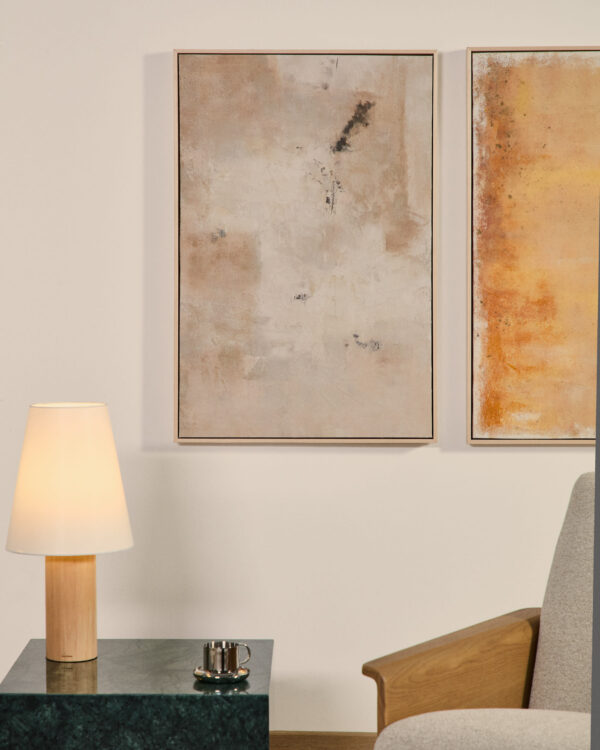 Cuadro abstracto Silpa beige 60 x 90 cm