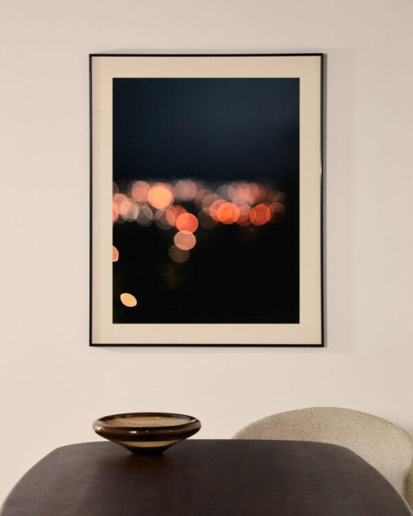 Cuadro Zavira fotografía de luces de Barcelona 80 x 100 cm