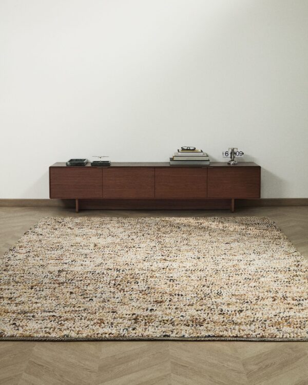 Alfombra Elanis de lana bouclé multicolor 160 x 230 cm