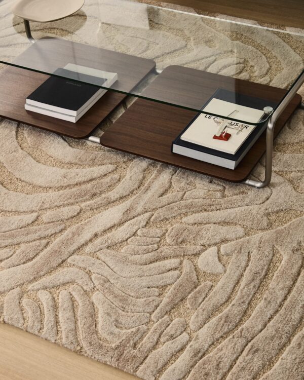 Alfombra Tribet de mezcla de lana jacquard cebra 160 x 230 cm