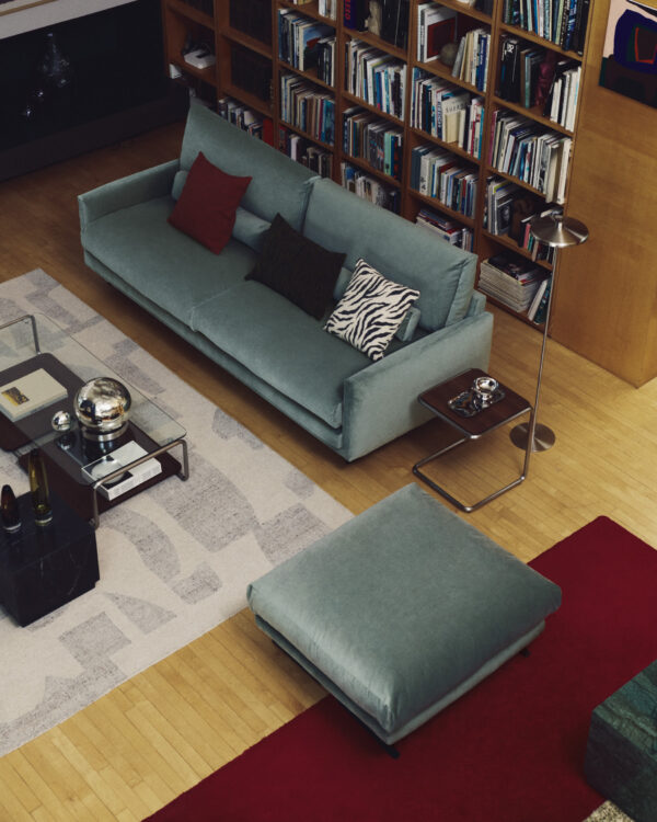 Alfombra Norela de mezcla lana jacquard gris 300 x 200 cm