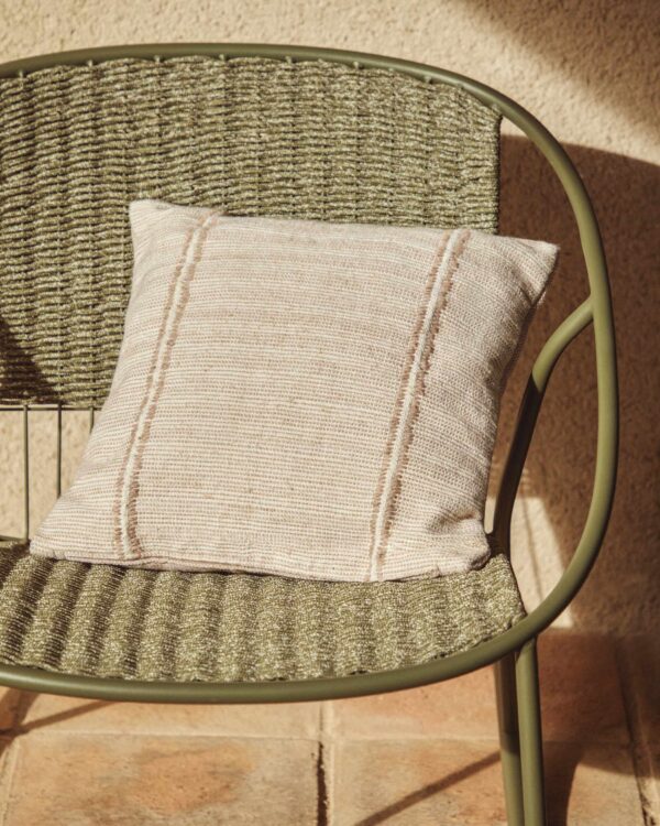 Funda de cojín Drati 100% PET beige 45 x 45 cm
