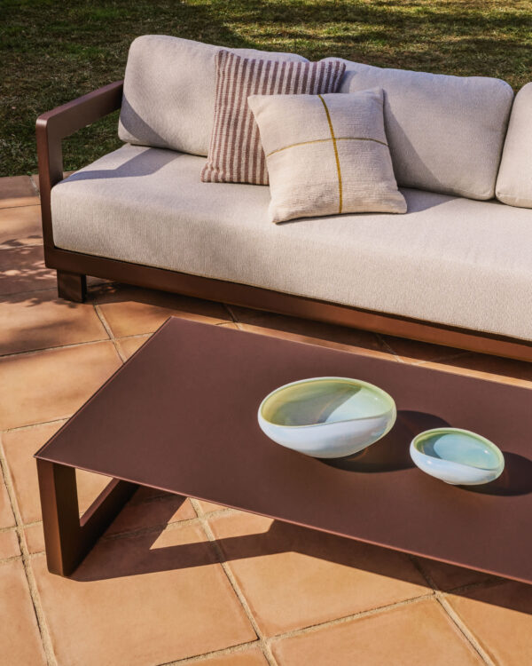 Centro de mesa Nodila de vidrio blanco 30 x 21 cm
