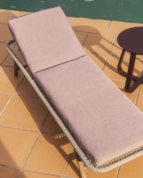 Cojín Maoni para tumbona 100% PET beige 50 x 175 cm