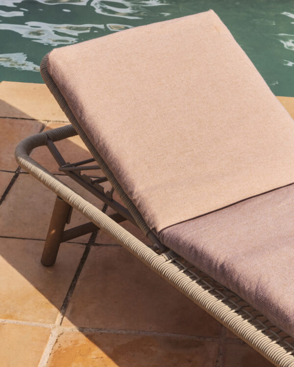 Cojín Maoni para tumbona 100% PET beige 50 x 175 cm