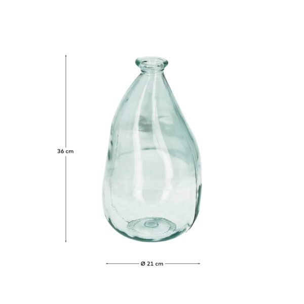 Jarrón Brenna de vidrio transparente 100% reciclado 36 cm