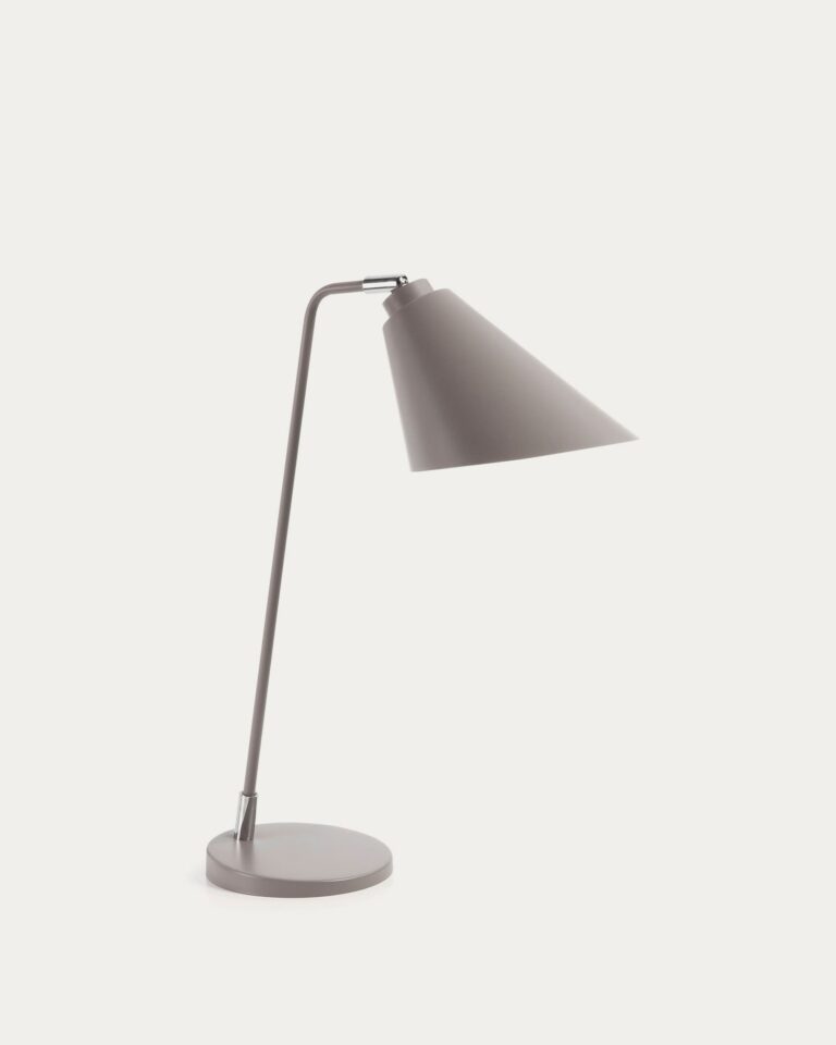 Lámpara de mesa Tipir de acero con acabado gris