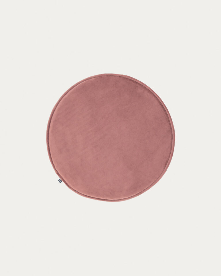 Cojín para silla redondo Rimca terciopelo rosa Ø 35 cm