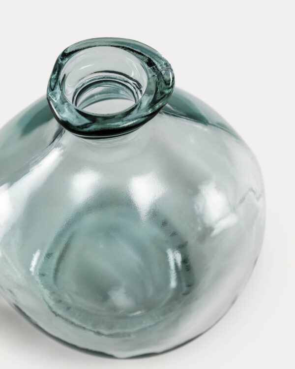 Jarrón Brenna de vidrio transparente 100% reciclado 18 cm