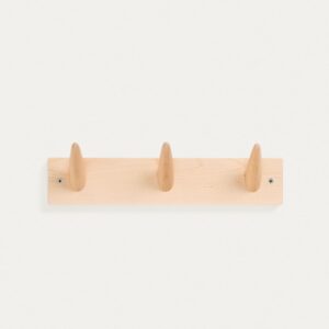 Colgador de pared Natane 3 ganchos madera abedul