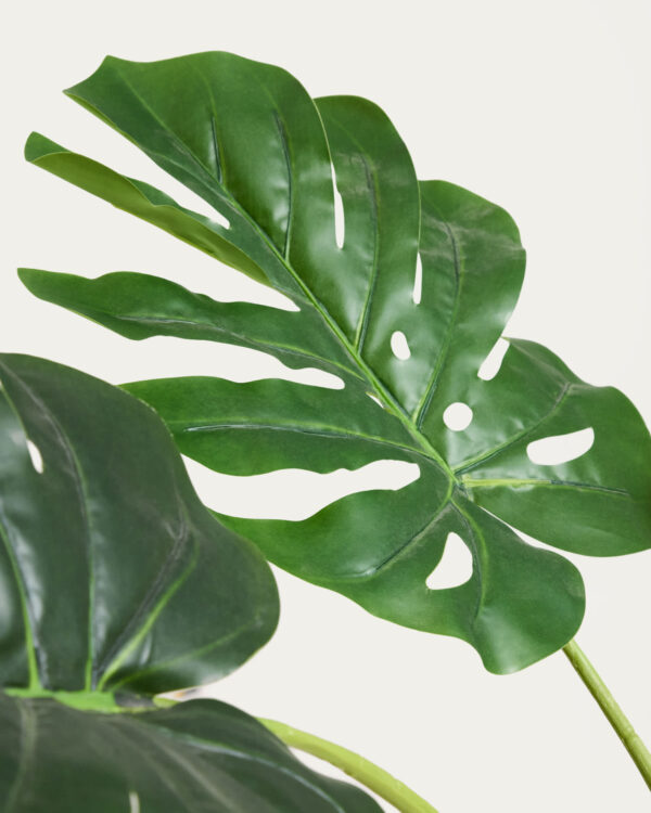 Planta artificial Monstera con maceta de cemento negro 130 cm