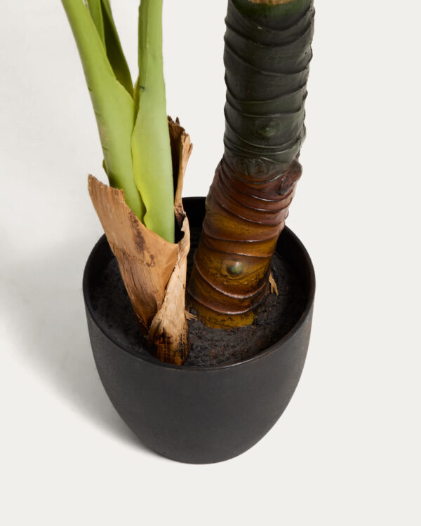 Planta artificial Monstera con maceta de cemento negro 130 cm