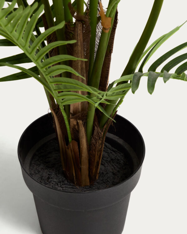 Planta artificial Palmera de bambú con maceta negro 170 cm