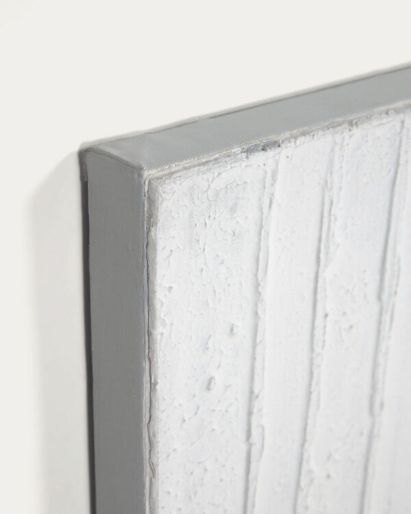 Lienzo Basilisa blanco y gris 90 x 90 cm