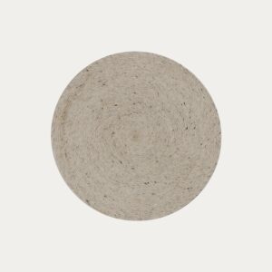 Alfombra redonda Takashi 100% lana gris Ø 150 cm