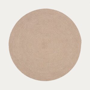 Alfombra redonda Rodhe 100% PET beige Ø 150 cm