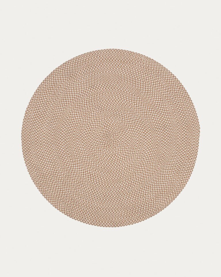 Alfombra redonda Rodhe 100% PET beige Ø 150 cm