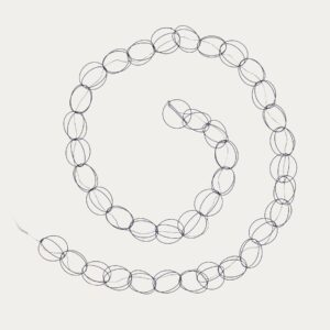 Guirnalda Stelly de metal negro 1,9 m