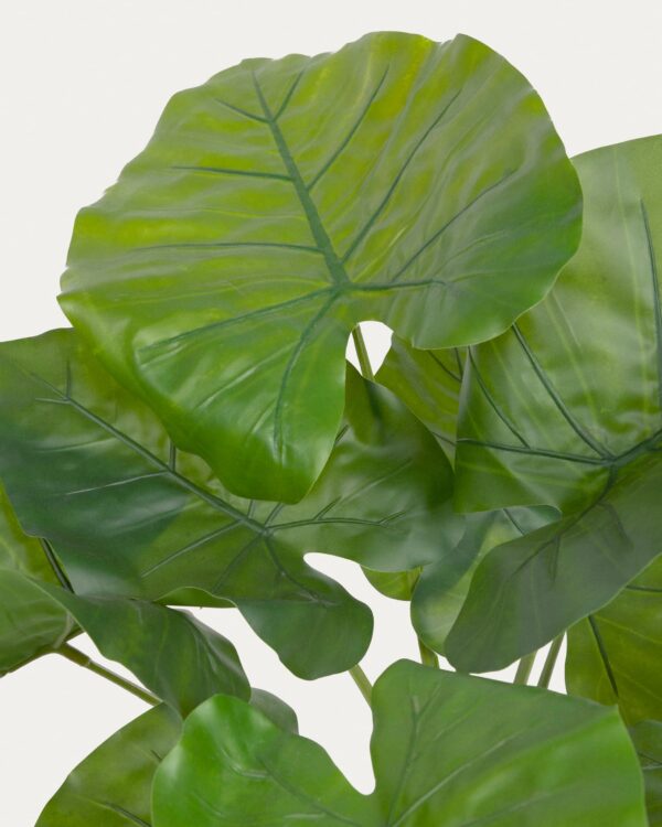 Planta artificial Alocasia Odora con maceta negro 57 cm