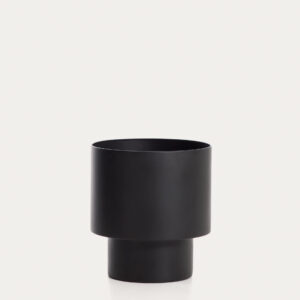 Macetero redondo Mash metal negro Ø 28 cm