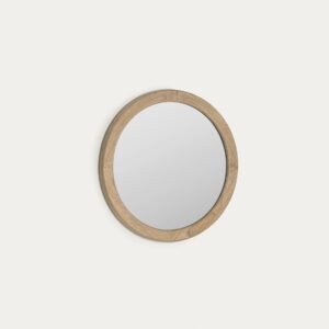 Espejo redondo Alum madera maciza mindi Ø 50 cm