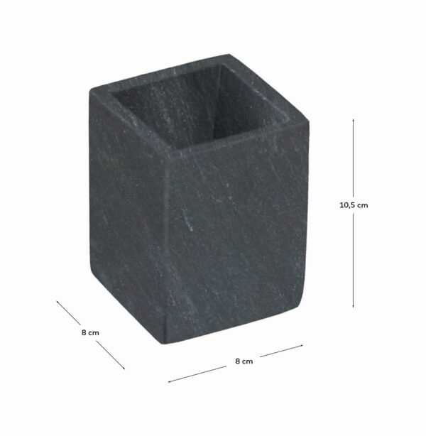 Portacepillos Aixa de mármol negro